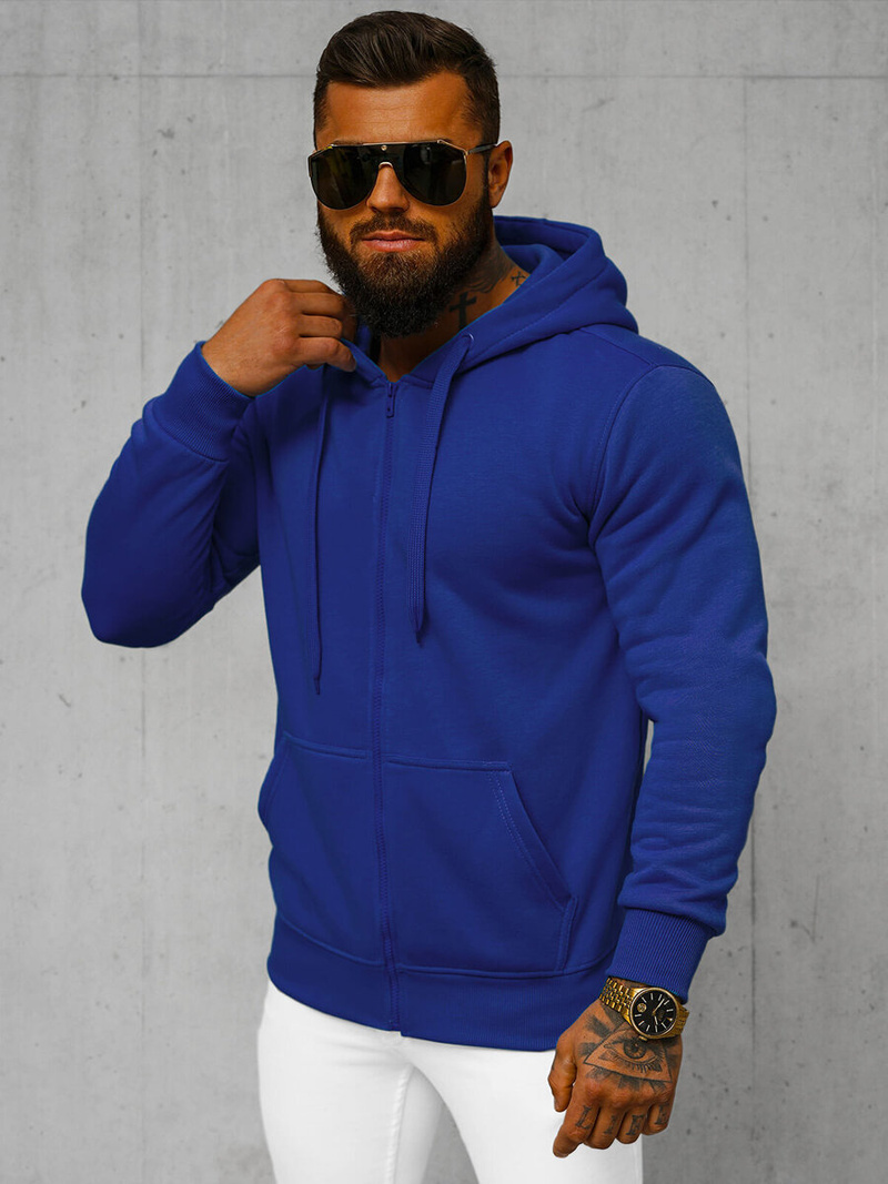 Muška dukserica s kapuljačom kobalt OZONEE JS/2008Z