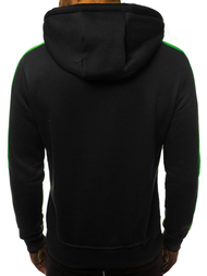 Muška dukserica s kapuljačom crno-zelena OZONEE JS/2012