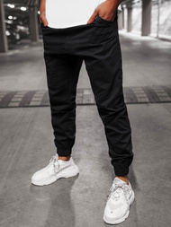 Muške chino jogger hlače crne OZONEE O/399
