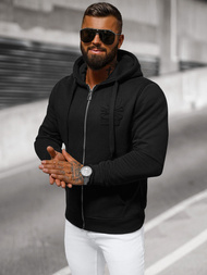 Muška dukserica s kapuljačom crna OZONEE NB/MF2003