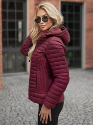 Ženska Jakna Bordo OZONEE JS/11Z8228Z