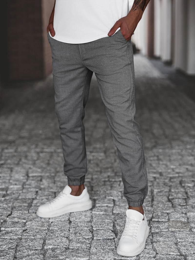 Muške chino hlače Tamnosive OZONEE DJ/5539Z