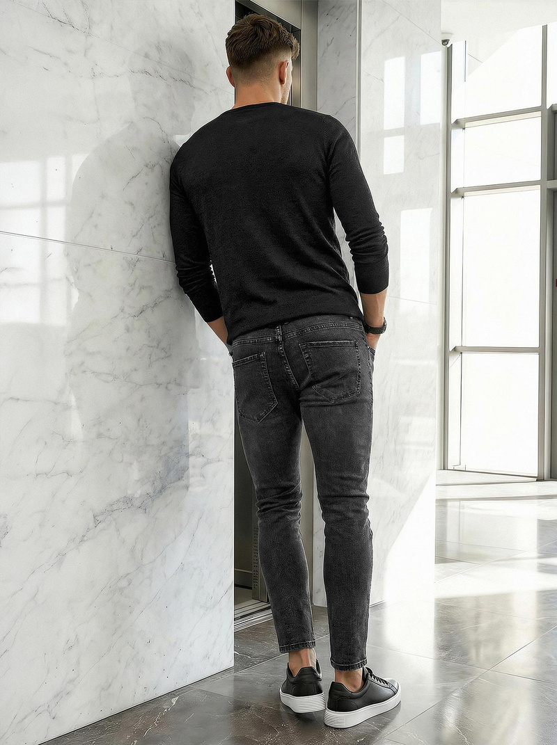 Muške traperice crne OZONEE O/JK2918Z