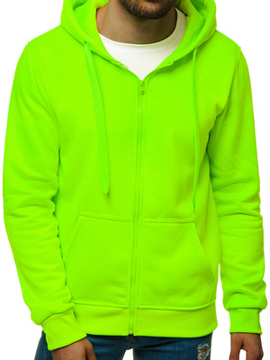Muška dukserica s kapuljačom zeleno-neon OZONEE JS/2008