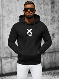 Muška dukserica s kapuljačom crna OZONEE NB/MF2021