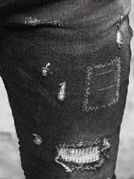 Muške Traperice Crne OZONEE O/MB463