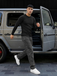 Muške traperice grafitne OZONEE O/KK2828/5Z