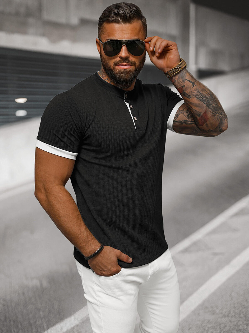 Muška Majica Crna OZONEE O/M011