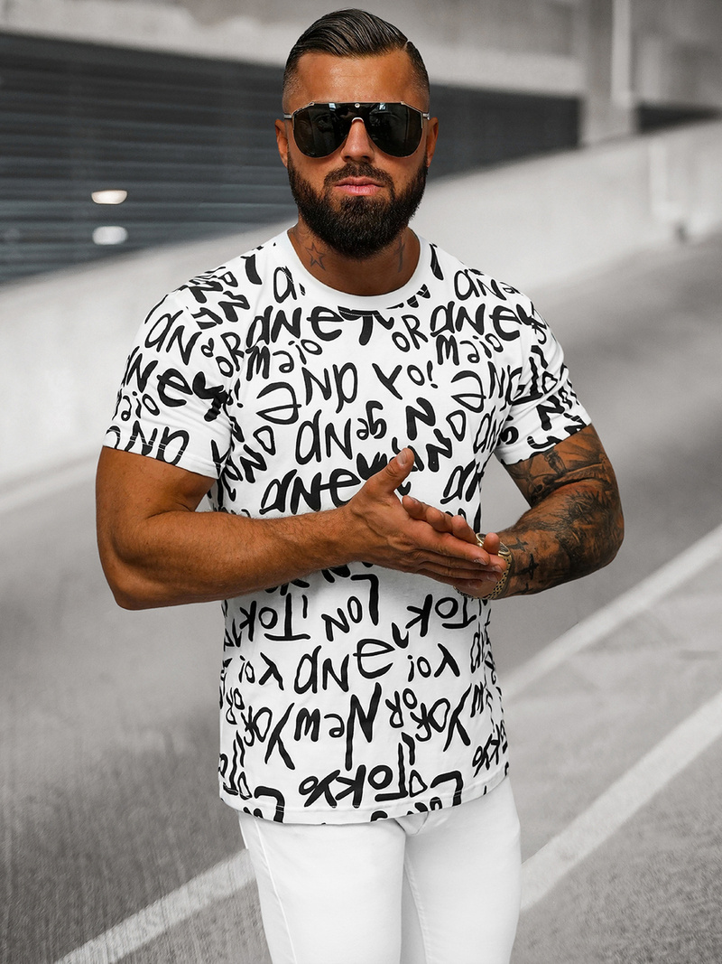 Muška majica bijela OZONEE O/T1268/1