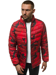 Muška proljetna jakna crvena-camo OZONEE JS/SM80Z