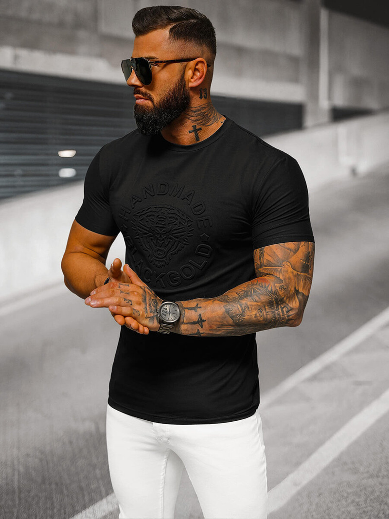 Muška Majica Crna OZONEE NB/MT3056Z