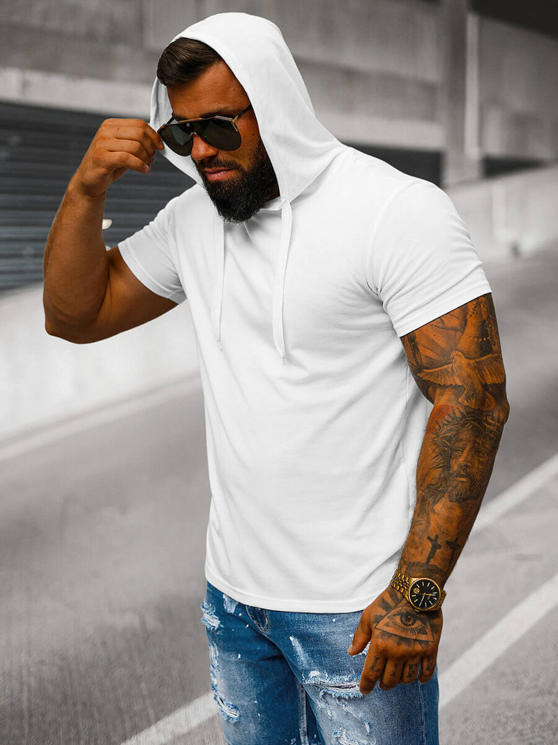 Muška majica bijeli OZONEE JS/8T89/1