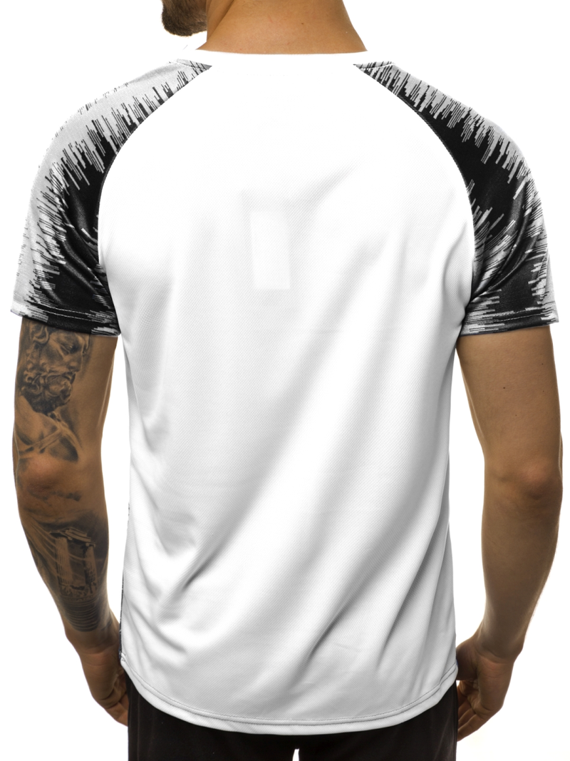 Muška majica bijelo-crna OZONEE JS/KS2068