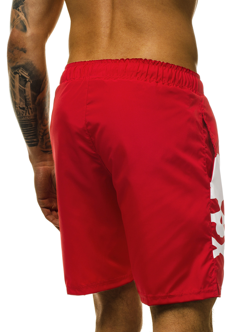 Muške kratke hlače za kupanje crvene OZONEE O/1011