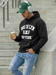 Muška dukserica s kapuljačom crna JS/8B1767/3Z