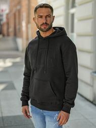 Muška dukserica s kapuljačom crna OZONEE JS/8B1773/3