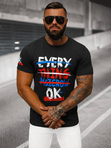 Muška majica crna OZONEE O/8T1266/3