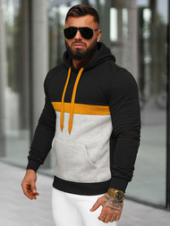 Muška dukserica s kapuljačom crna OZONEE JS/8B1319/3