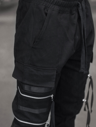 Muške chino jogger hlače Crne OZONEE G/11146