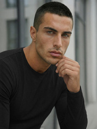 Muška majica dugi rukav crna OZONEE JS/DB71/1