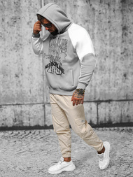 Dukserica s kapuljačom siva OZONEE O/SWE23037