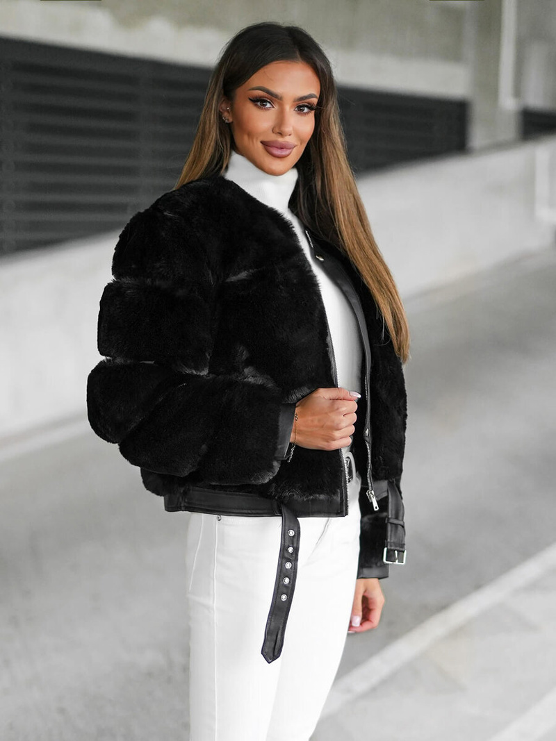 Ženska jakna crna OZONEE JS/11Z8080Z