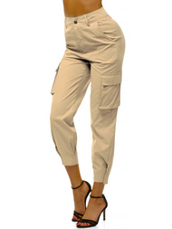Ženske jogger hlače Bež OZONEE O/HM002