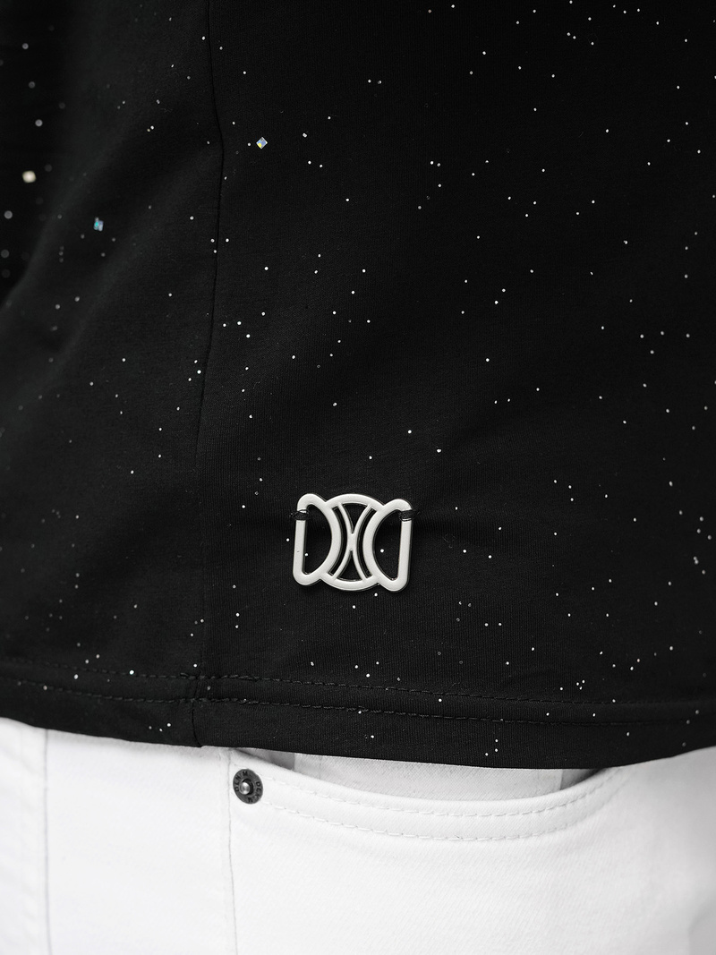 Muška Majica Crna OZONEE O/QQ1388