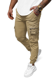 Muške chino jogger hlače bež OZONEE NB/MP0201K