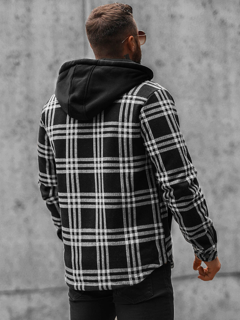 Muška košulja crno-bijela OZONEE O/3A91/1