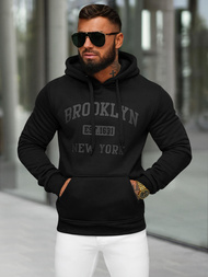 Muška dukserica s kapuljačom crna OZONEE JS/8B1350/3