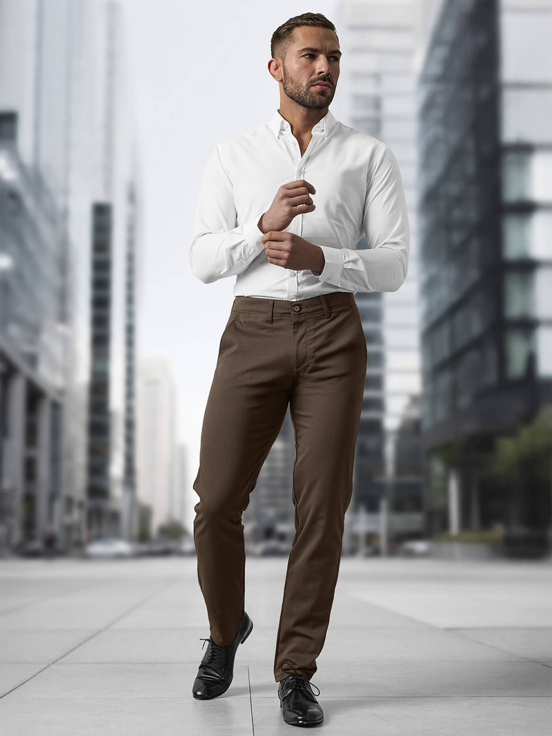 Muške hlače Smeđe OZONEE V/5100