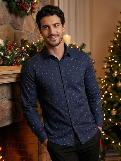 Muška Košulja Modra OZONEE V/V183Z