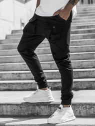 Muške chino jogger hlače Crne OZONEE G/11144
