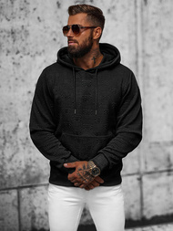 Muška dukserica s kapuljačom crna OZONEE JS/3B566