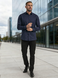 Muška Košulja Modra OZONEE V/V183