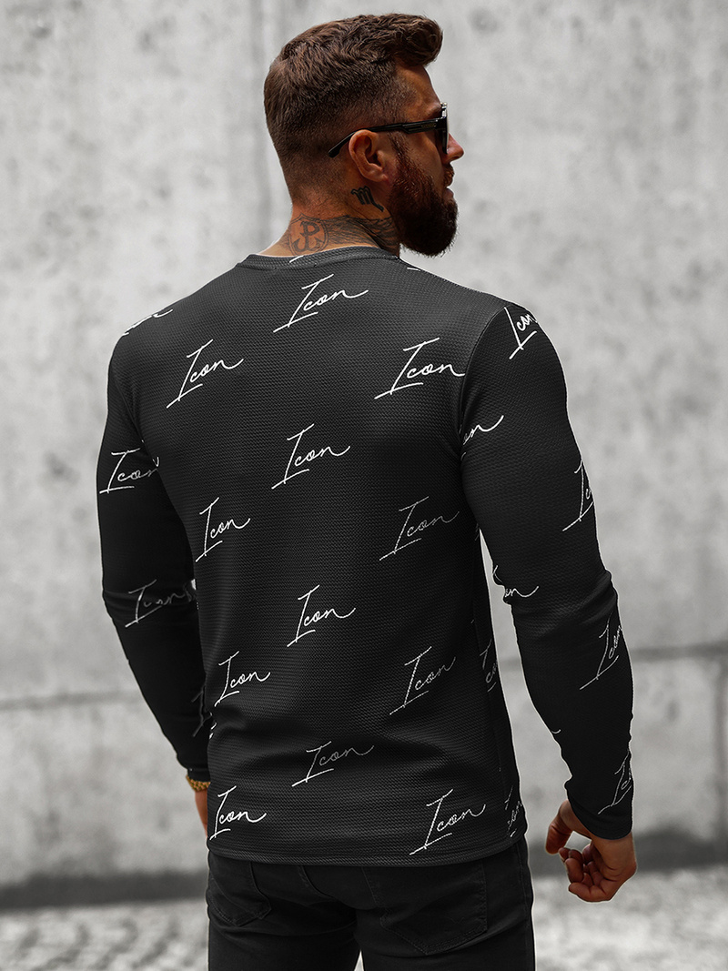 Muška Dukserica Crna OZONEE O/D7401