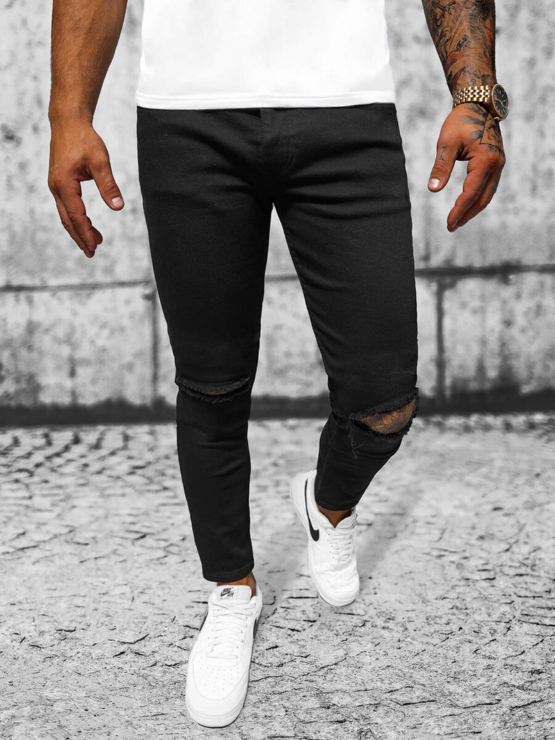 Muške Traperice Crne OZONEE E/5391/02