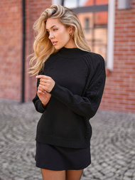 Ženski pulover crni OZONEE JS/53B5201/3