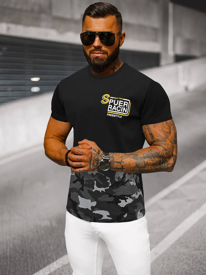 Muška Majica Siva OZONEE JS/S985/2Z