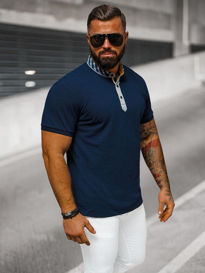 Muška polo majica modra OZONEE O/DA803