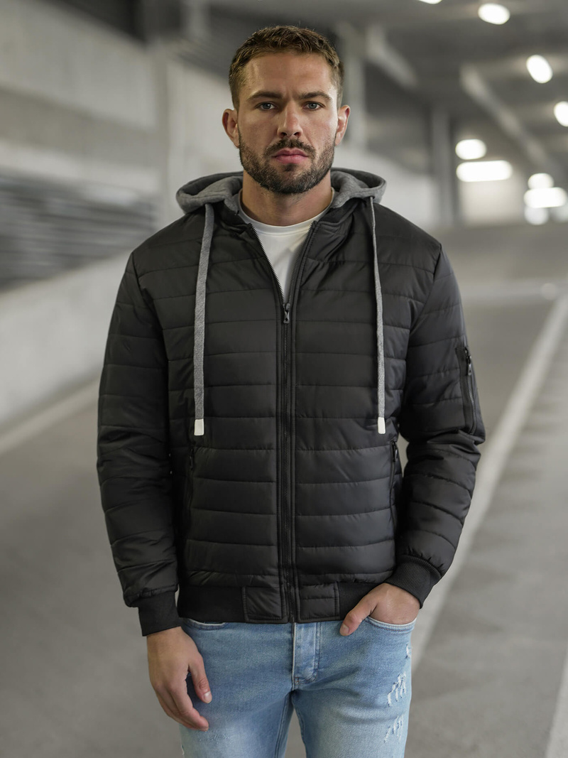 Muška jakna crna OZONEE JS/8M985/392Z