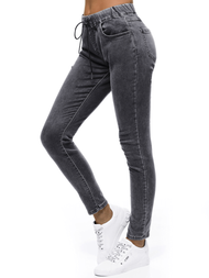 Ženske traperice hlače grafitne OZONEE O/WL1863