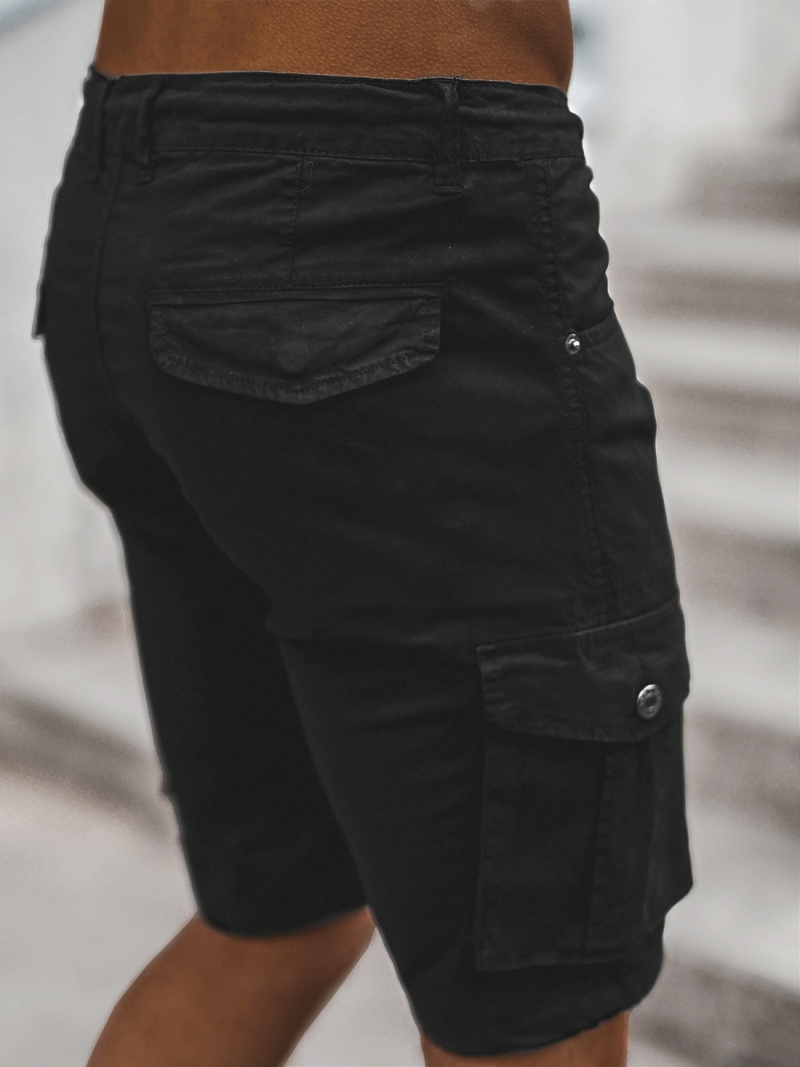 Muške Chino Kratke Hlače Crne OZONEE T/BB70011/1