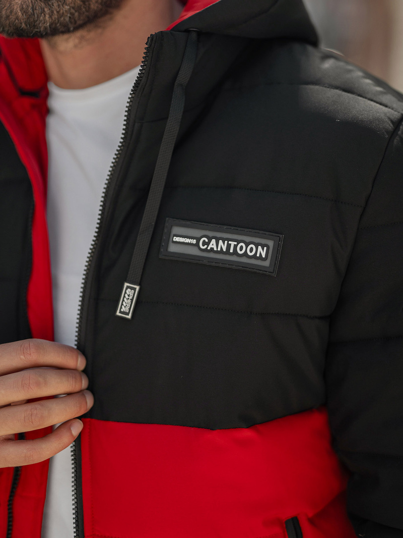 Muška parka jakna Crno-Crvena OZONEE JS/31M5083/270