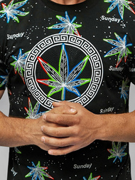  Muška majica crna OZONEE O/T136/3Z