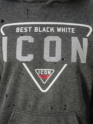 Muška dukserica s kapuljačom grafitna OZONEE JS/8B1737/5