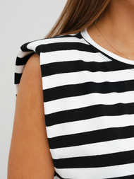 Ženska majica bijelo-crna OZONEE JS/R61670