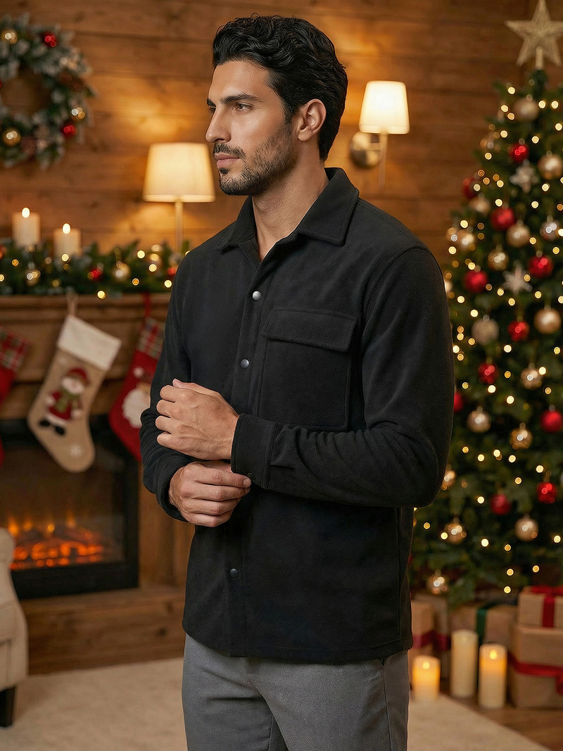 Muška košulja Crna OZONEE O/GOM23040Z