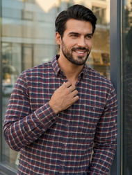 Muška Košulja Bordo OZONEE V/V176Z